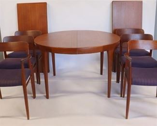 MIDCENTURY Niels Moller Dining Table And Chairs