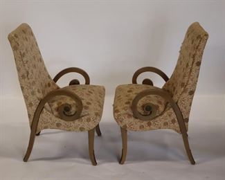 Pair Of Neoclassical Style Upholstered Chairs