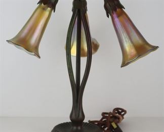 Tiffany Studios Bronze Favrile Table Lamp 