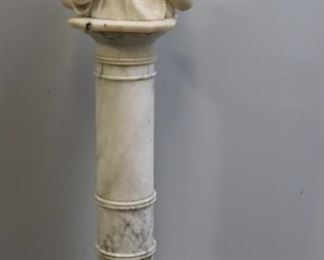 UNSIGNED Marble Sculpture On Marble Pedestal