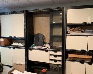 Storage and display -great for store display! White, black and glass. Very modern
