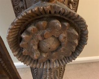Detail of carved sculpture from Burma. Exceptional pieces of artwork. Must see in person to appreciate the detailed carving.