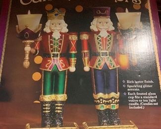 Large nutcracker candle holders