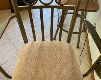Brushed nickel bar stool