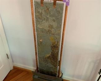 Copper and slate fountain