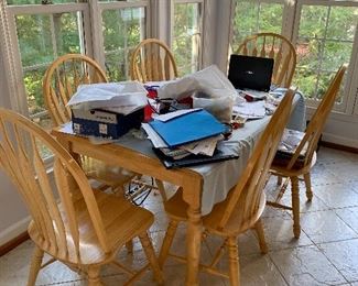 Breakfast nook table and chairs