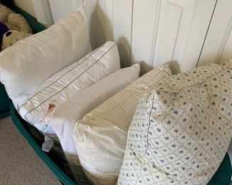 Bin of pillows