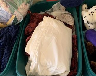 Bin of curtains