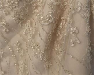 Detail of wedding gown