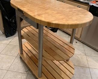 Kitchen island on wheels