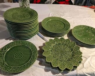 Bordallo Pinheiro Green Plates