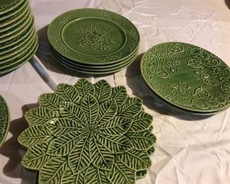Bordallo Pinheiro Green Plates