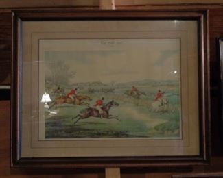 Framed Hunt Scene Picture