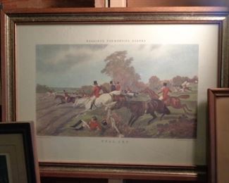 Framed Hunt Scene Picture