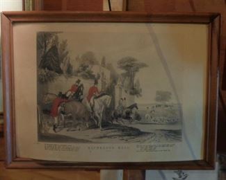 Framed Hunt Scene Picture