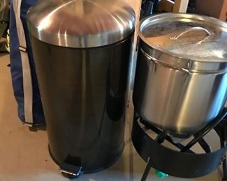 Stainless Steel Trash Can, Bayou Classic Deep Fryer