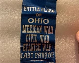 1916 Ohio military silk ribbon, Battle Flags of Ohio