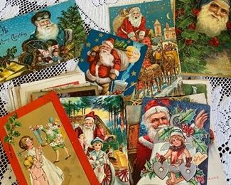 Santa and Father Christmas postcards -about 50