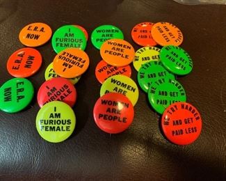 1960s/70s ERA women's rights pins
