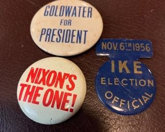 Vintage political buttons