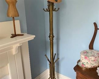 Brass hat rack