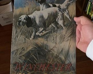 Tin reproduction Winchester sign
