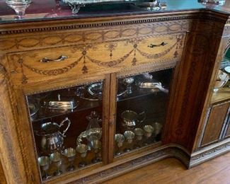 Stunning buffet, silver plate collection