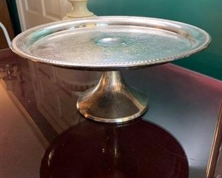 Silver plate cake stand