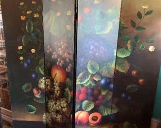 Folding screen, floral
