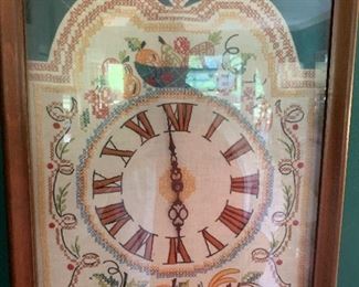Needlework clock