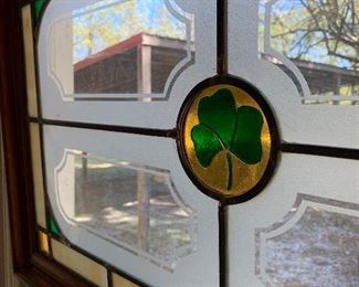 Shamrock stained glass window