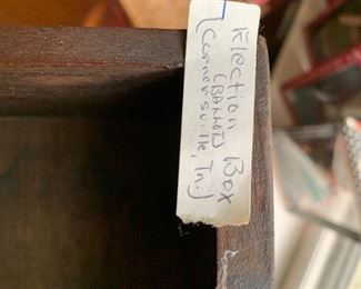 Primitive Ballot/Election Box, relic of Cornersville, Tennessee