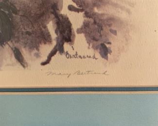 Mary Bertrand signed print, one of several