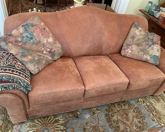 Suede sofa