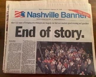 End of Banner newspaper