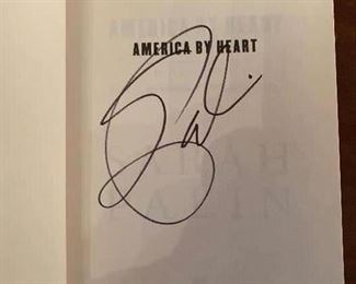 Sarah Palin signed book