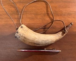 Small vintage powder horn