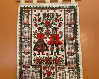 1983 tea towel calendar
