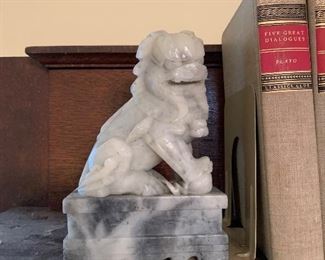 Foo soapstone dog bookends