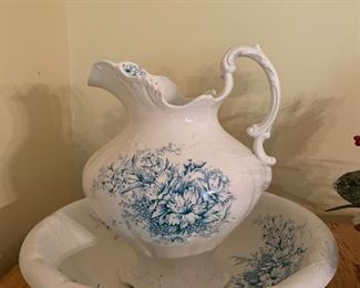 Bowl and pitcher -ironstone