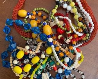 Made in Czechoslovakia glass beads, still have paper labels
