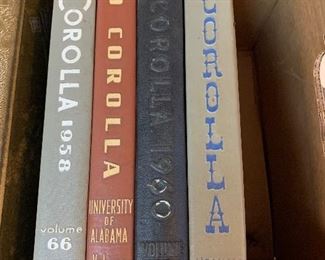 1958, 1959, 1960, 1961 Corolla, yearbooks of University of Alabama