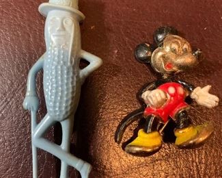 Mr. Peanut whistle, Mickey Mouse trembling pin