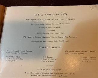 1930 Andrew Johnson pamphlet