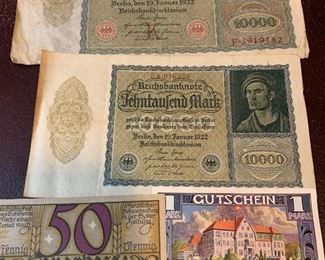 100,000 Mark notes Germany inflation money