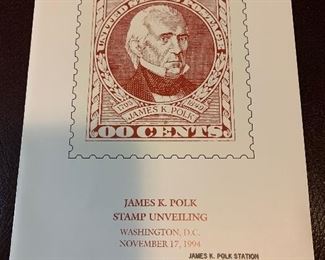 James K Polk stamp unveiling
