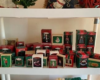 Hallmark Keepsake ornaments in the boxes
