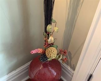 Large vase and floral display