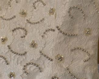 Detail of 1989 wedding gown