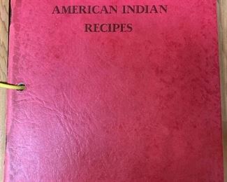 1955 Sylvester and Alice Tinker American Indian Recipes - a very special, unique cookbook with wooden covers